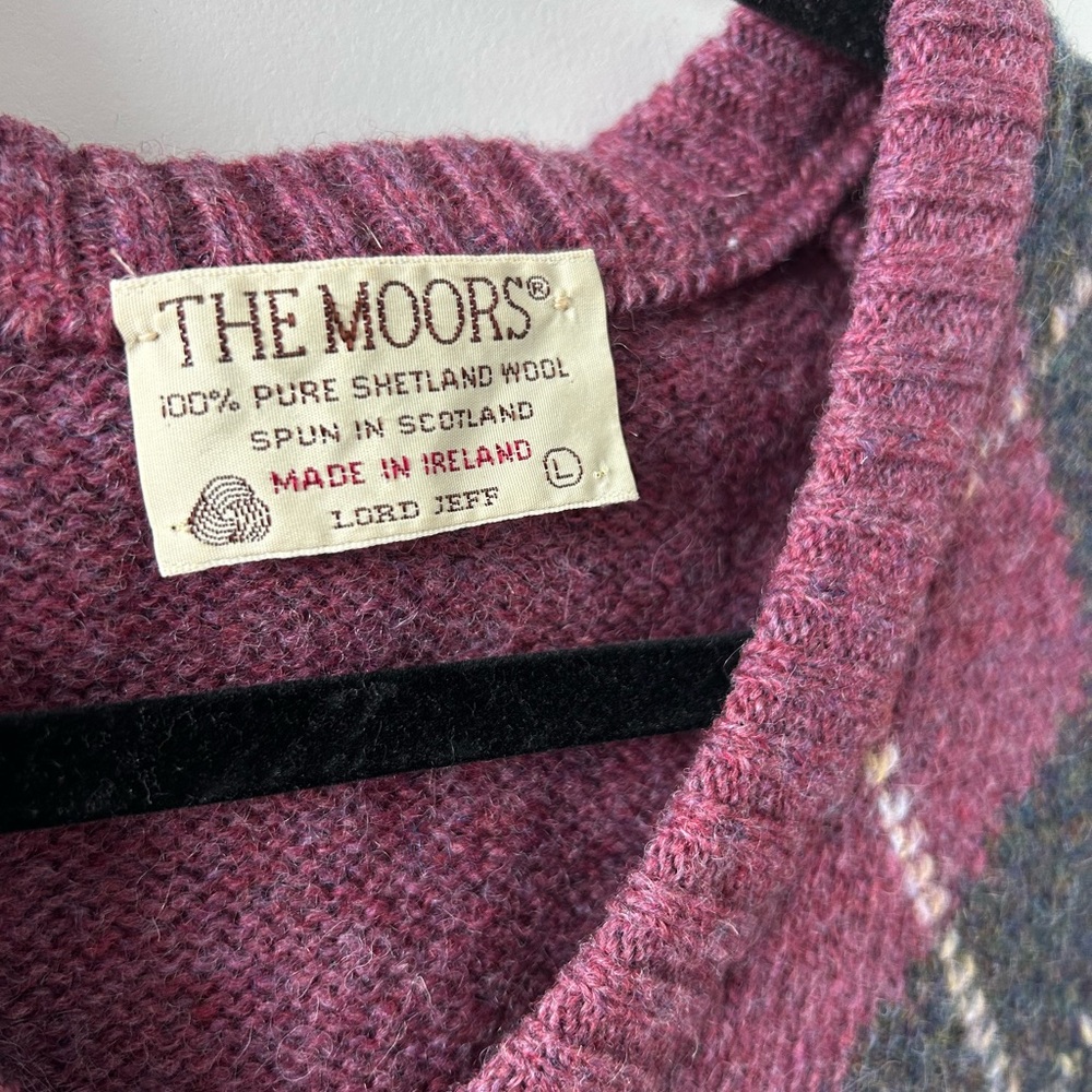 Vintage 100% Wool Argyle Sweater Vest - Picture 3 of 4